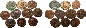 Roman Empire Various Emperors 3rd-4th centuries AD BI/Æ 10 x BI/AE Denominations Very Fine - About Extremely Fine