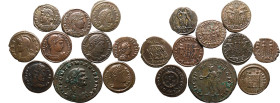 Roman Empire Various Emperors 3rd-4th centuries AD BI/Æ 10 x BI/AE Denominations Very Fine - Extremely Fine