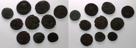 Roman Empire Various Emperors 3rd-4th centuries AD Billon/Bronze 10 x BI/AE Denominations About Very Fine-Good Very Fine