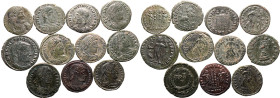 Roman Empire Various Emperors 3rd-4th centuries AD Billon/Bronze 10 x BI/AE Denominations Very Fine - About Extremely Fine