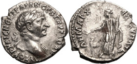 Roman Provincial: Arabia, Bostra Trajan AD 111 AR Drachm Good Very Fine; striking portrait, attractive iridescent highlights