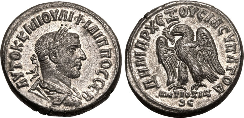 ROMAN PROVINCIAL. SELEUCIS AND PIERIA, ANTIOCH. Philip I. 
Billon tetradrachm, ...
