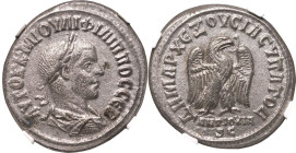 Roman Provincial: Seleucis and Pieria, Antioch Philip II (Caesar) dated RY 4 = AD 248 BI Tetradrachm NGC AU