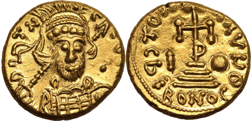 BYZANTINE EMPIRE. Constantine IV 'Pogonatus'. 
Gold solidus, dated IY 10 = AD 6...