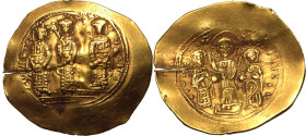 Byzantine Empire Romanus IV AD 1068-1071 AV Histamenon Nomisma Very Fine; die shift to obv., flan crack from 9h through to centre