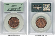 Newfoundland. Victoria Cent 1873 MS64 Red PCGS, London mint, KM1. A shimmering ginger selection with highly attractive luster bouncing across the fiel...