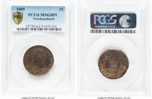 Newfoundland. Victoria Cent 1885 MS63 Brown PCGS, London mint, KM1. The key date to series. A Choice Mint State selection with slightly uneven tone an...
