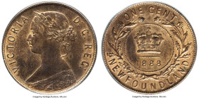 Newfoundland. Victoria Cent 1888 MS64 Red and Brown PCGS, London mint, KM1. An exceedingly rare date in any condition approaching Mint State, let alon...