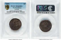 Newfoundland. Victoria Cent 1896 MS65 Brown PCGS, London mint, KM1. Final year for the type. Uncommon in this pleasing Gem state of preservation. Bles...