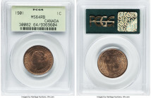 Victoria Cent 1901 MS64 Red and Brown PCGS, London mint, KM7. A highly pleasing near-Gem piece with an enticing cinnamon tone and cascading luster dec...