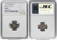 Edward VII "Pointed Leaves" 5 Cents 1910 MS63 NGC, Ottawa mint, KM13. Pointed or Holly leaves variety. HID09801242017 © 2024 Heritage Auctions | All R...