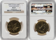 Elizabeth II gold "Vancouver Olympics 2010" 50 Dollars (1 oz) 2008 MS69 NGC, Royal Canadian mint, KM1042. HID09801242017 © 2024 Heritage Auctions | Al...