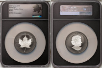 Elizabeth II rhodium-plated silver Proof "Incuse Maple Leaf" 50 Dollar (3 oz) 2020 PR70 NGC, Royal Canadian mint. Accompanied by original case of issu...