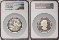 Elizabeth II silver Proof Ultra High Relief Pulsating "Maple Leaf - 35th Anniversary" 50 Dollars 2023 PR70 Ultra Cameo NGC, Royal Canadian mint. Minta...