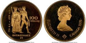 Elizabeth II gold Proof "1976 Montreal Olympics" 100 Dollars (1/2 oz) 1976 PR67 Ultra Cameo NGC, Royal Canadian mint, KM116. HID09801242017 © 2024 Her...
