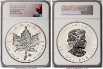 Elizabeth II silver Reverse Proof Super Incuse "Maple Leaf" 250 Dollars (1 Kilo) 2021 PR70 NGC, First Day of Production. HID09801242017 © 2024 Heritag...
