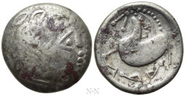 EASTERN EUROPE. Imitations of Philip II of Macedon (2nd century BC). "Tetradrachm". Mint in the northern Carpathian region. "Schnabelpferd" type