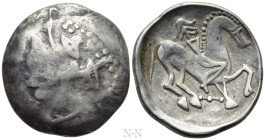 EASTERN EUROPE. Imitations of Philip II of Macedon (2nd century BC). Tetradrachm. Mint in the central Carpathian region. "Kinnlos" type