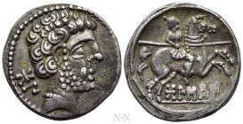 IBERIA. Bolskan. Denarius (Circa 80-72 BC)