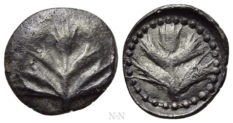 SICILY. Selinos. Litra (Circa 515-480/70 BC). 

Obv: Selinon leaf.
Rev: Selin...