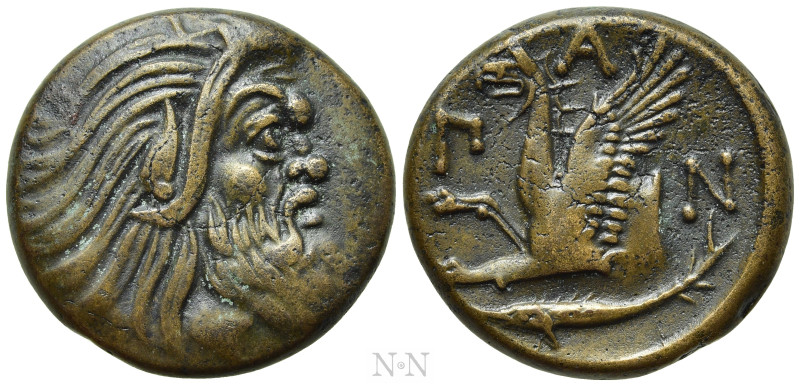CIMMERIAN BOSPOROS. Pantikapaion. Ae (Circa 310-304/3 BC). 

Obv: Bearded head...