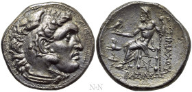 KINGS OF THRACE (Macedonian). Lysimachos (305-281 BC). Tetradrachm. Kolophon