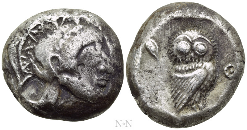 ATTICA. Athens. Tetradrachm (Circa 485-480 BC). 

Obv: Helmeted head of Athena...