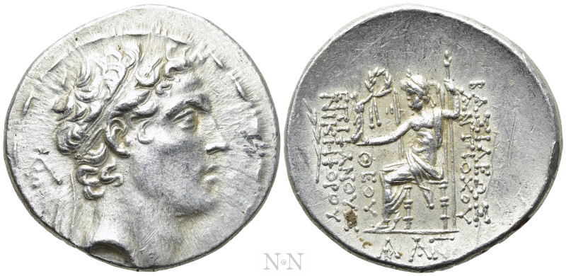 SELEUKID KINGDOM. Antiochos IV Epiphanes (175-164 BC). Tetradrachm. Ake-Ptolemai...