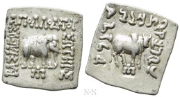 KINGS OF BAKTRIA. Apollodotos I Soter (Circa 180-160 BC). Drachm