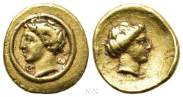 KYRENAICA. Kyrene. GOLD 1/10 Stater (Circa 331-322 BC). Theu-, magistrate