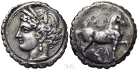 CARTHAGE. Third Punic War (Circa 149-146 BC). Serrate BI Double Shekel