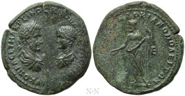 MOESIA INFERIOR. Marcianopolis. Macrinus, with Diadumenian (217-218). Ae. Pentassarion