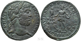 IONIA. Smyrna. Caracalla (197-217). Ae. Homonia with Pergamum. M. Aur. Geminus, strategos