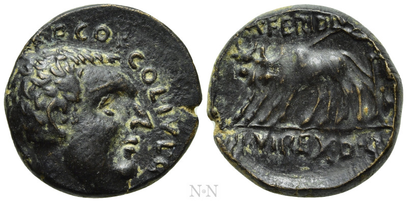 PISIDIA. Uncertain mint of Pisidian (?) colony. M. Rutilus (proconsul). 

Obv:...