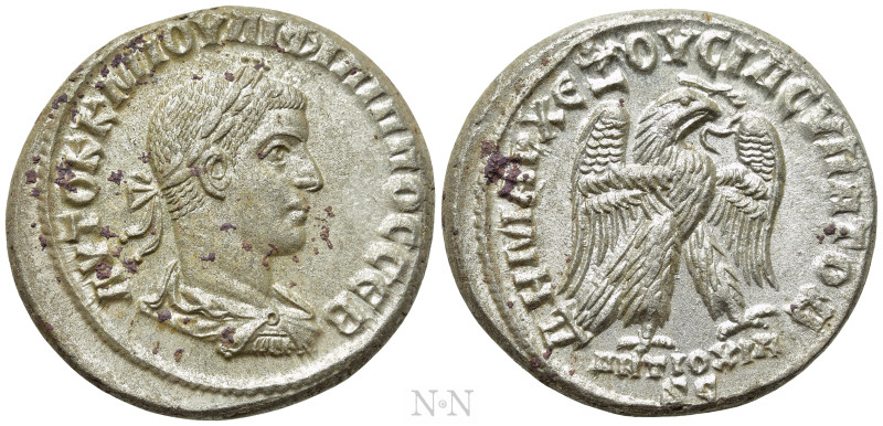 SELEUCIS & PIERIA. Antioch. Philip II (247-249). Tetradrachm. 

Obv: AYTOK K M...