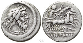 D. SILANUS L.F. Denarius (91 BC). Rome