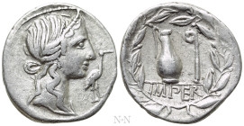 Q. CAECILIUS METELLUS PIUS. Denarius (81 BC). Uncertain mint in northern Italy