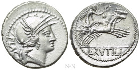 L. RUTILIUS FLACCUS. Denarius (77 BC). Rome