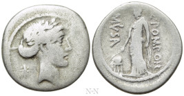 Q. POMPONIUS MUSA. Denarius (56 BC). Rome