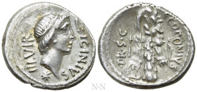 Q. SICINIUS & C. COPONIUS (49 BC). Denarius. Military mint in the East, moving with Pompey; C. Coponius, praetor