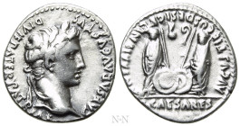 AUGUSTUS (27 BC-14 AD). Denarius. Lugdunum