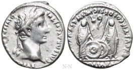 AUGUSTUS (27 BC-14 AD). Denarius. Lugdunum