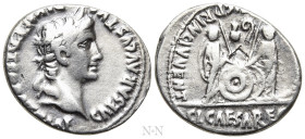 AUGUSTUS (27 BC-14 AD). Denarius. Lugdunum