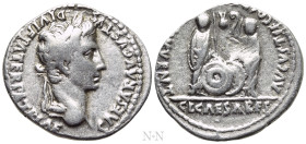 AUGUSTUS (27 BC-14 AD). Denarius. Lugdunum