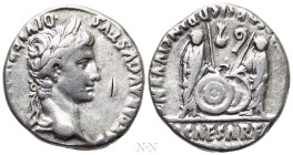 AUGUSTUS (27 BC-14 AD). Denarius. Lugdunum