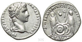 AUGUSTUS (27 BC-14 AD). Denarius. Lugdunum