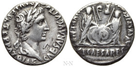 AUGUSTUS (27 BC-14 AD). Denarius. Lugdunum