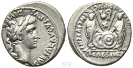 AUGUSTUS (27 BC-14 AD). Denarius. Lugdunum