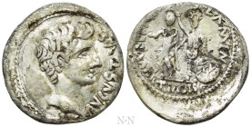 AUGUSTUS (27 BC-14 AD). Imitative Fourrèe Denarius. Rome; L. Lentulus, moneyer