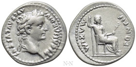 TIBERIUS (14-37). Denarius. "Tribute Penny" type. Lugdunum